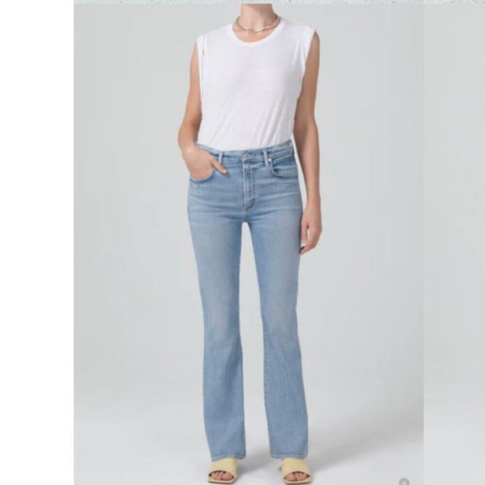 Citizens Of Humanity Lilah High Rise Boot Cut Jeans in Lyric Blue Sz 27